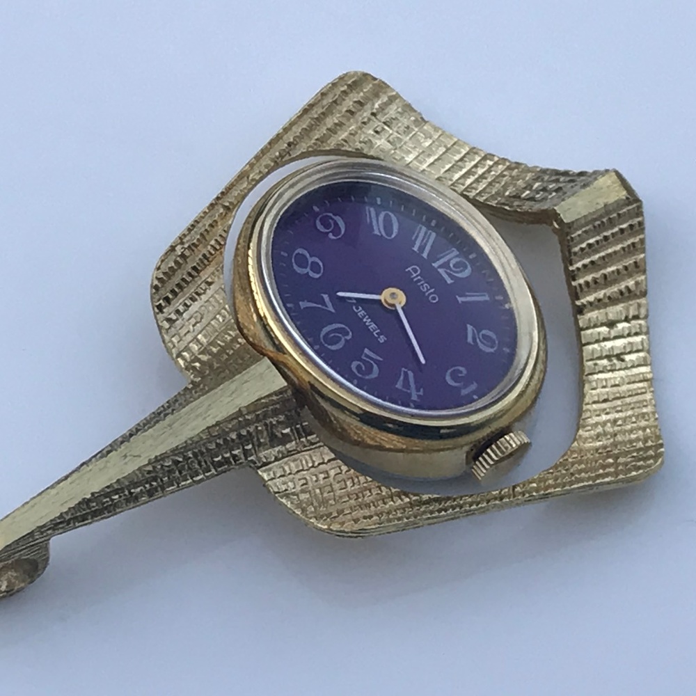 Vintage ARISTO Gold Women Necklace Pendant 17Jewel - Picture 5 of 8